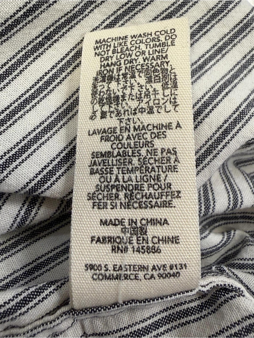 The Great Flutter Cami Dress Gray Stripe Cotton Midi Button Front Pocket 1 Small - Picture 16 of 16